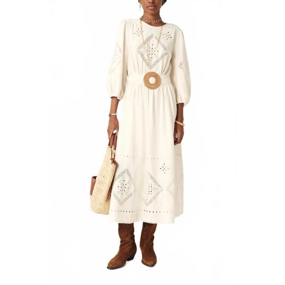 NEW BA&SH elvina dress in ecru